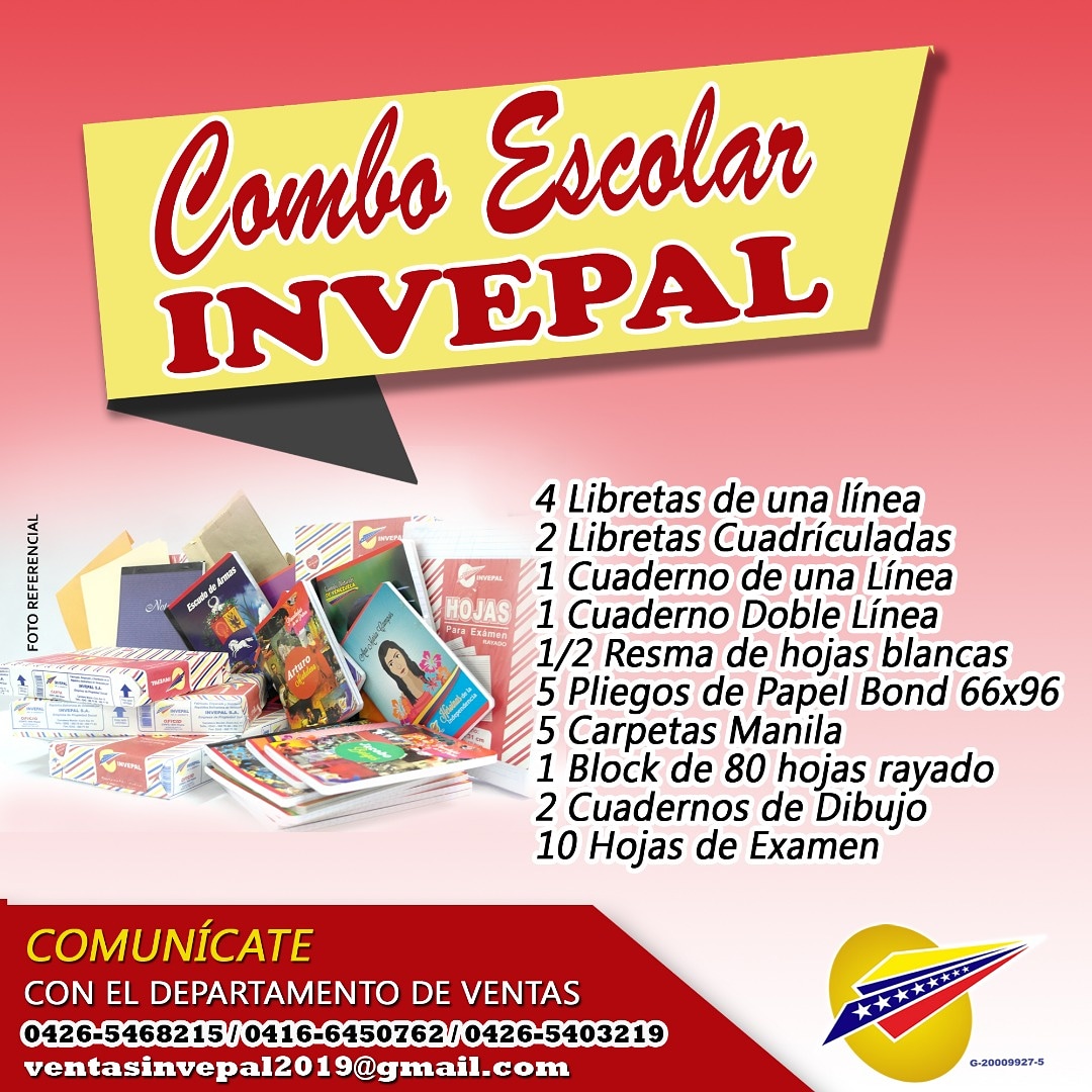 InvepalOficial's tweet photo. 📣📢 💥OFERTA💥‼
Empresas, mayoristas e instituciones saquen el mayor provecho a esta excelente oportunidad que te ofrece #Invepal 👷🏾♂️👷🏼♀️🏭.
📚🗒🗂 Combo Escolar con diversos artículos a buen costo, porque trabajamos pensando en tu economía y en cubrir tus necesidades papeleras. https://t.co/gPQDKgHje2