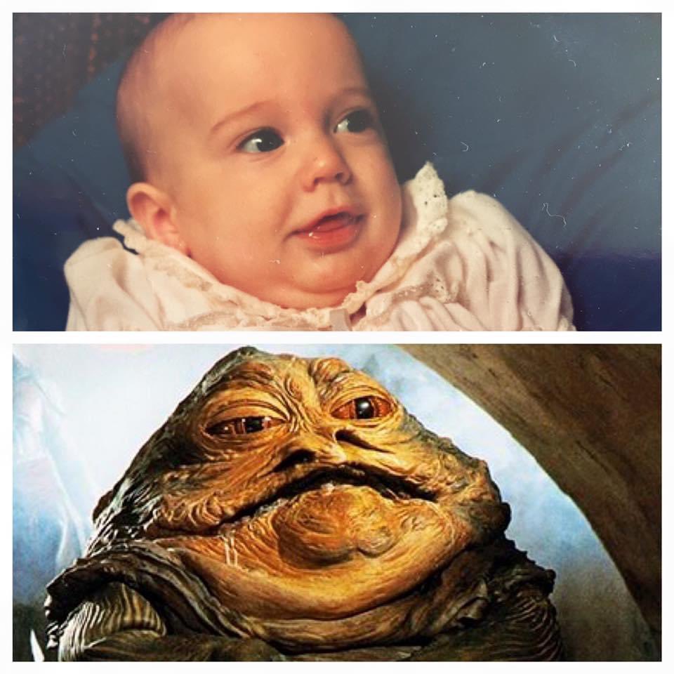 joyandandrew's tweet photo. Happy birthday to our very own Andrawers, who is 21 (again) today! Here’s a picture from his first film role as Jabba the Hutt’s body double. @starwars 

#childstar https://t.co/5mvQrR7IWK
