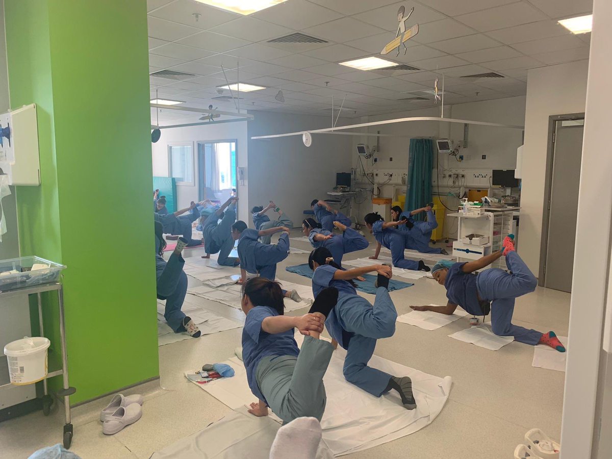 Wellness sessions 💕🌈@RoyalLondonHosp essential and popular peri-pandemic to keep staff sane and healthy