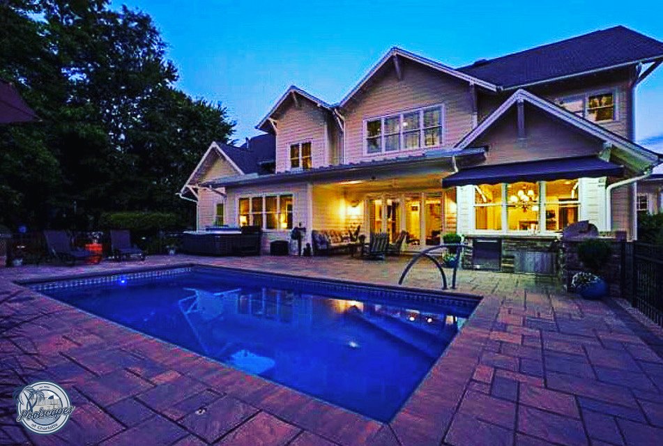 PoolscapesCLT's tweet photo. Stockholm sunset. This is the Stockholm Fiberglass Pool Model. #fiberglasspool #backyardgoals #ingroundpool #poolsofcharlotte #poolscapes #backyardpool #backyardinspo https://t.co/kKF6rCi3gQ