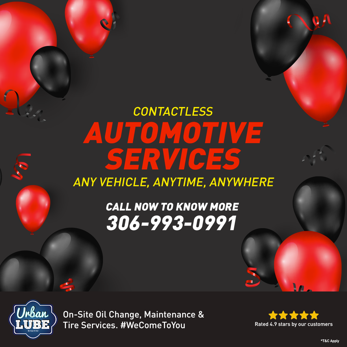 Along with your vehicle, we care for you! Now get #ContactlessServices anytime anywhere with #UrbanLube. To book your service or for more information call us on 306-993-0991

#OnSiteService #ShopLocalYQR #BatteryBoost #BestOilChange #WeComeToYou