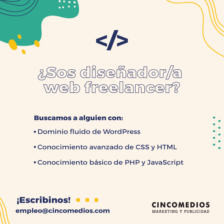 cincomedios's tweet photo. Sumate al equipo 🙌 https://t.co/OztLiDhtee