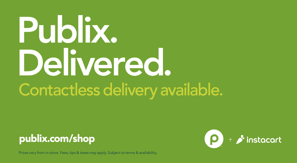 scaaujo's tweet photo. Avoid the Crowd-
Get your favorite Publix groceries using delivery or curbside pickup. Powered by Instacart. Prices vary from in-store. Fees, tips &amp; taxes may apply. Subject to terms &amp; availability.

https://t.co/MRFu7IYbLq https://t.co/q6mteGXk0k