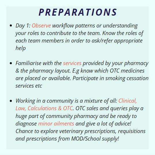 GL_Campus's tweet photo. #Preregtakeover Day 1: Preparations
The first week of pre-reg can be overwhelming especially if this is your first proper pharmacy experience or you’re moving away from home. These are my top #11 tips for preparations for pre-reg year in the community pharmacy! - Kim https://t.co/GD0pWafTUl