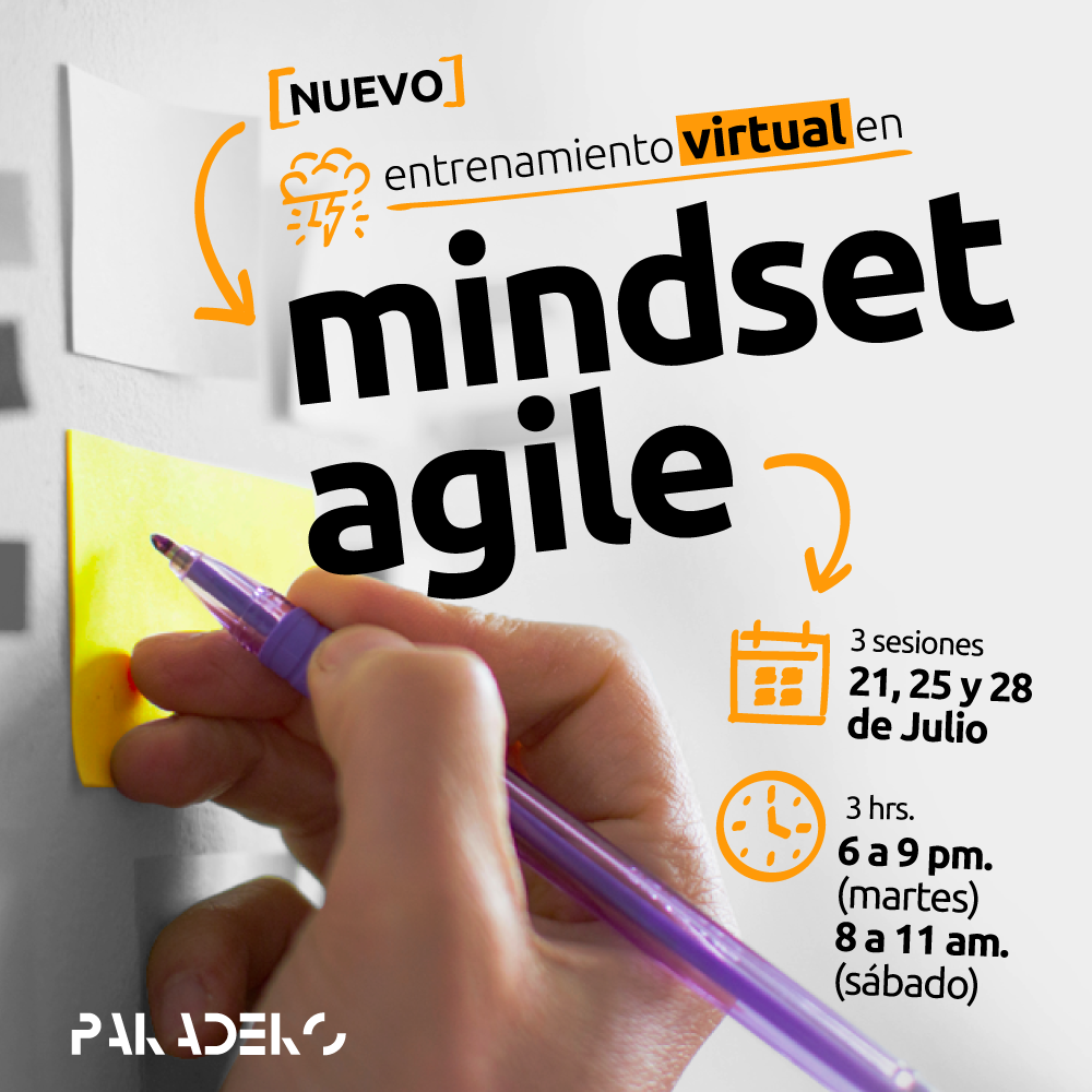 Paradero_pe's tweet photo. ¿Estás listo para entrenar tu #mindset y gestionar la #agilidad en tu #teamdetrabajo?
Inscríbete en el Entrenamiento Virtual #MindsetAgile y prepárate para ser un impulsor de la transformación.
¡Arrancamos mañana! no te quedes sin cupo😉 https://t.co/we321GHals