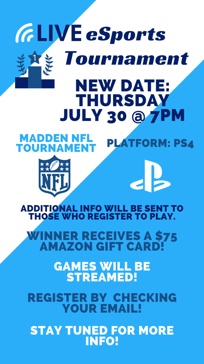 Daemenesports's tweet image. Join us for our Madden tournament! Check your email for more info!!

#madden #esports #livetournament #daemenesports #daemencollege