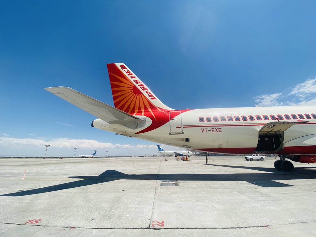 PranaveshNaik's tweet photo. Privileged to be part of the Vande Bharat Mission to get Our people from Bishkek yesterday..Honor to help and repatriate fellow citizens in crisis. Jai Hind..#Airindiapilots_unsungwarriors #proudairindian 
@PilotsIndian @airindiain https://t.co/rWPGQIoRm9