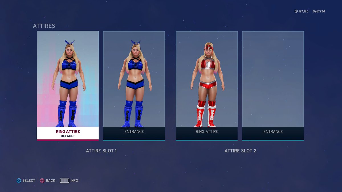 badbengal12's tweet photo. My custom Ring attires 4 My Hero @AlexaBliss_WWE #AlexaRules #GOAT #PS4share https://t.co/h8Eu5M2ODF