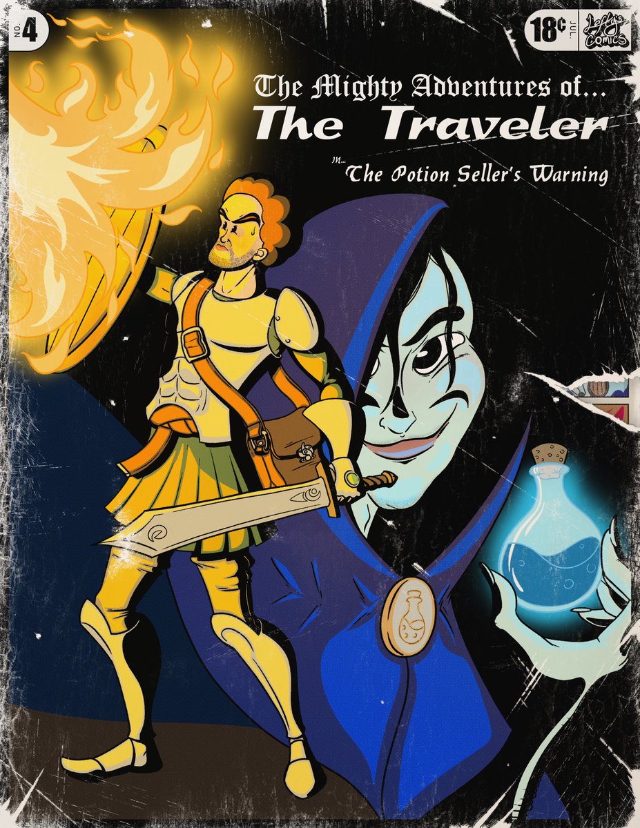 LeftysComics's tweet photo. "You can't handle my potions, Traveler..."
The Traveler, a comic series that doesn't exist but always could. He should have listened to the Potion Seller...
#potionseller #traveler #comic #comicart #cover #art #fantasy #digitalart #dnd #potion #dragon #artprint https://t.co/ykrbaVa2mB