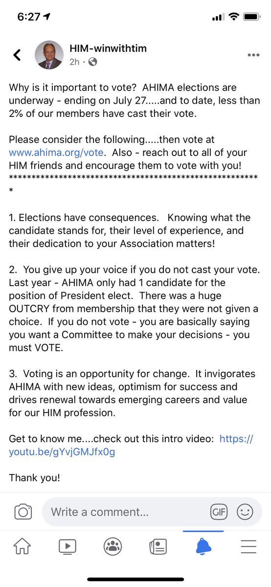 NJHIMA's tweet photo. Why is it important to vote? AHIMA elections are underway, ending on July 27 and to date, less than 2% of our members have cast their vote.

Please consider the following and vote at https://t.co/oD4yfWXxnE.  Reach out to all HIM friends and encourage them to vote with you! https://t.co/hi4DHIJc8x
