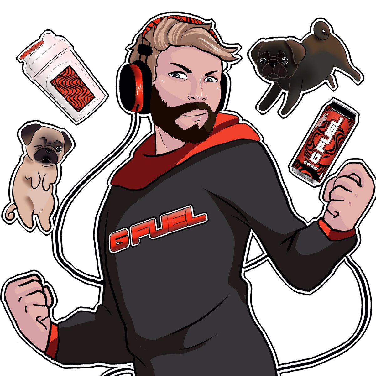 ShidoniNoure's tweet photo. I’m gonna tweet this again since I forgot a required hashtag #GFUEL #gfuelpewdiepie @GFuelEnergy https://t.co/drLY0qetna