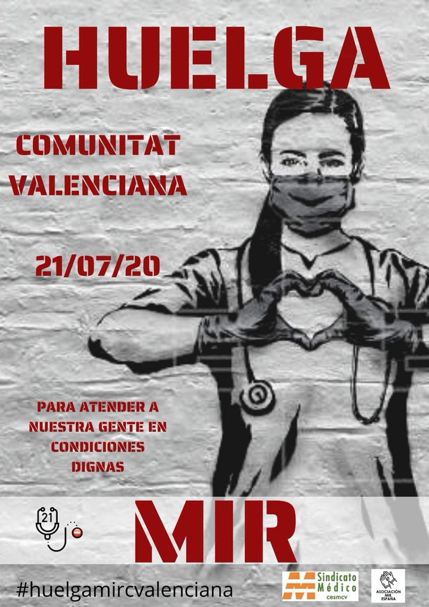 huelgamircv's tweet photo. A pesar de las jugadas sucias, las mentiras y las malas intenciones hacia nuestro movimiento, a partir de hoy en la Comunidad Valenciana estamos en #HuelgaMIR. 
Y con más fuerza aún.
¡Unidos lo conseguiremos!
#HuelgaResidentes #MareaMir #ConvenioMIRYa https://t.co/sKVqQImTYA
