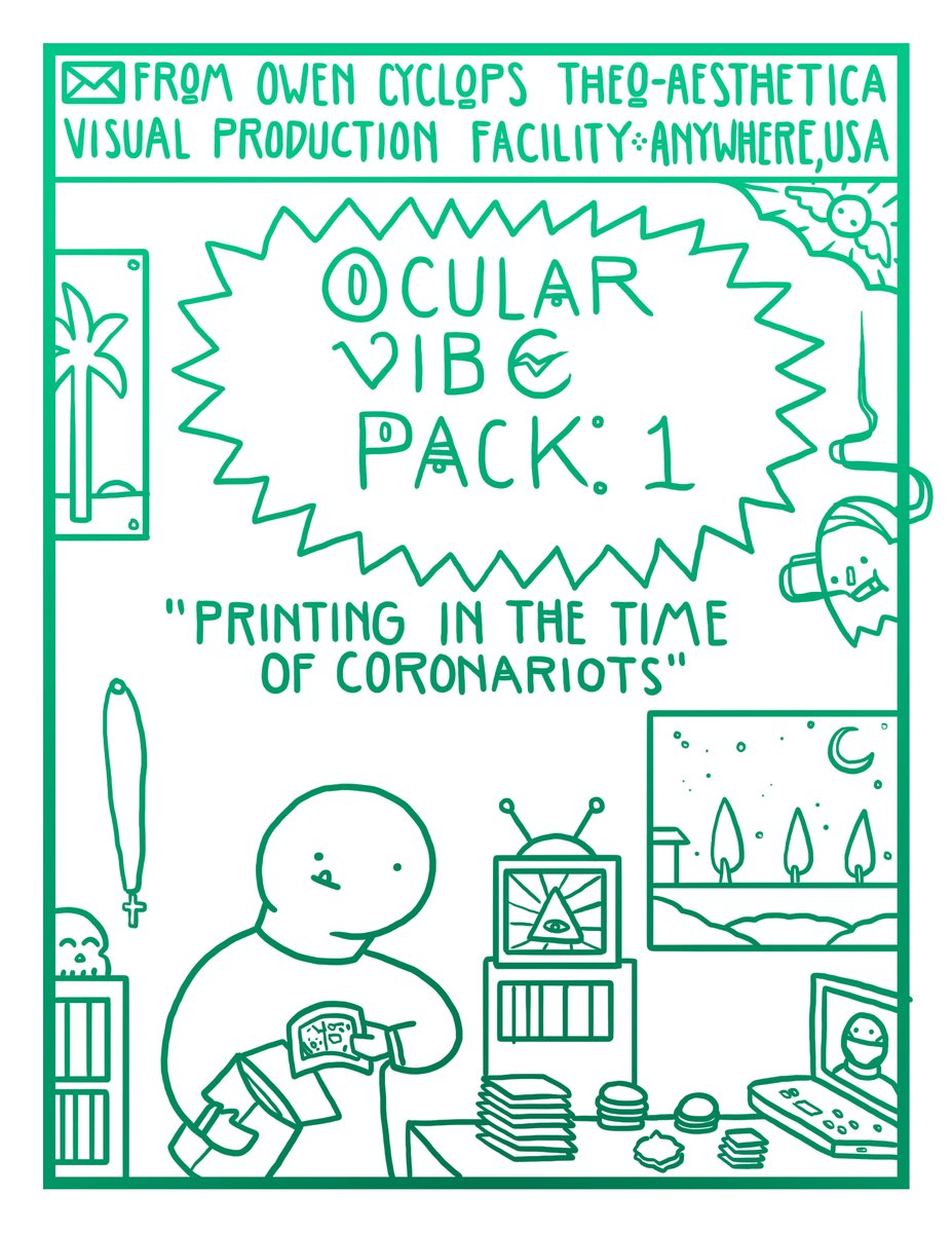 first up, i got the other half of the vibe packs printed and packed. so, there's 30 of them and then thats it for this run of this print. will i... make more in a different color later? not sure. so this could be it! or not. no one knows.