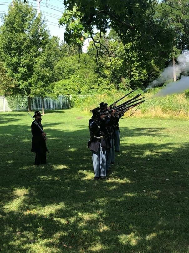 SUVCW's tweet photo. Brothers of #SUVCW Ulysses S Grant Camp 68 in #Missouri yesterday joined other camps plus #DUVCW & @MOLLUS_1865 to observe the 135th anniversary of the death of #POTUS18 #UlyssesSGrant.
The event was held at the @NatlParkService US Grant Natl Historic Site in #StLouis. 🇺🇸🇺🇸 https://t.co/nKCiBssKXr