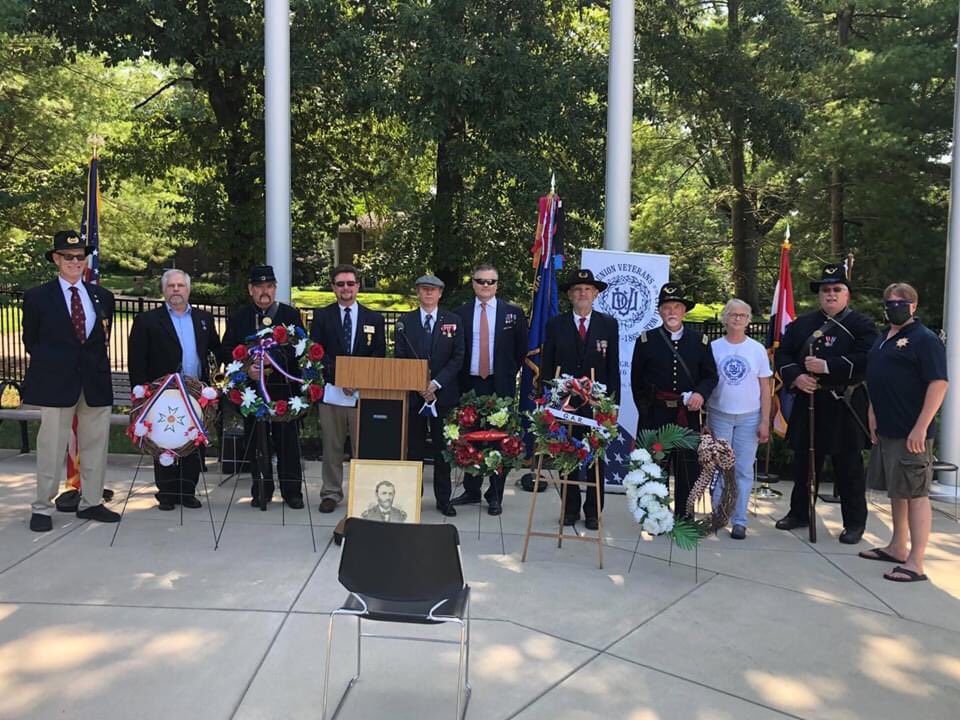 SUVCW's tweet photo. Brothers of #SUVCW Ulysses S Grant Camp 68 in #Missouri yesterday joined other camps plus #DUVCW & @MOLLUS_1865 to observe the 135th anniversary of the death of #POTUS18 #UlyssesSGrant.
The event was held at the @NatlParkService US Grant Natl Historic Site in #StLouis. 🇺🇸🇺🇸 https://t.co/nKCiBssKXr