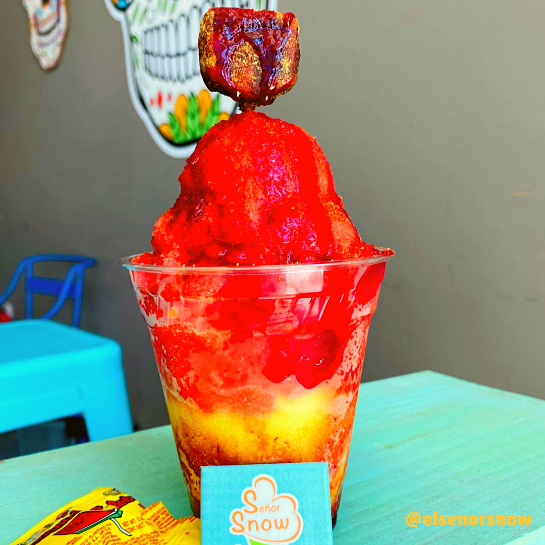 elsenorsnow's tweet photo. End the day with a cool, sweet treat! 

La Paleta Sandía Shaved Ice Creation

🍉 Watermelon and Lime Shaved Ice, Chamoy Chili Powder, topped with a Spicy Lollipop 🌶🍭
#strawberrylimeade #shavedice #sorbet  #sanantoniofood #sanantonioeats #safoodie #mexicansnacks #sanantoniotx https://t.co/Ndbl5vQTz5