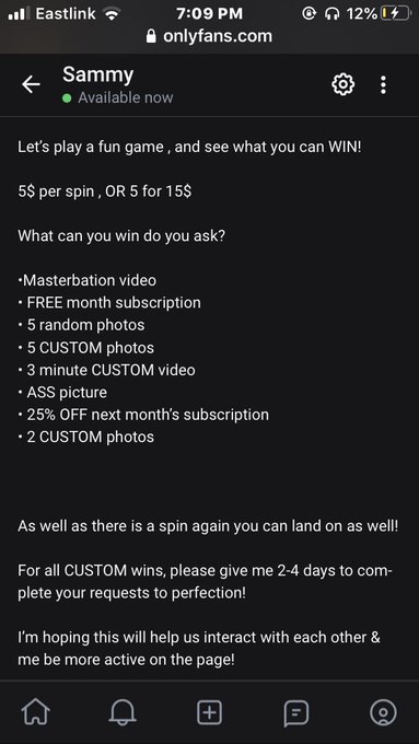 I have a cool game to play on my onlyfans!!   Cum subscribe to play 😈 50% off ! 6.50$US  https://t.co/U1lysDNSjh  #onlyfansbabe<a href="/tag/payup"class="tags"><span>#payup</span></a><a href="/tag/cum"class="tags"><span>#cum</span></a><a href="/tag/paypigwanted"class="tags"><span>#paypigwanted</span></a><a href="/tag/onlyfansbabe"class="tags"><span>#onlyfansbabe</span></a>