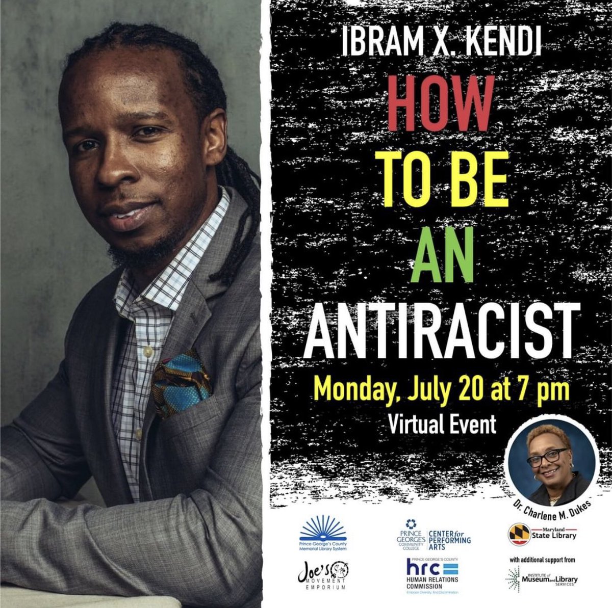 Join us LIVE NOW! #AntiracistPGC @DrIbram <a href="/pgccpres/">Charlene M. Dukes</a> #HowToBeAnAntiracist youtube.com/watch?v=-9MlCT…