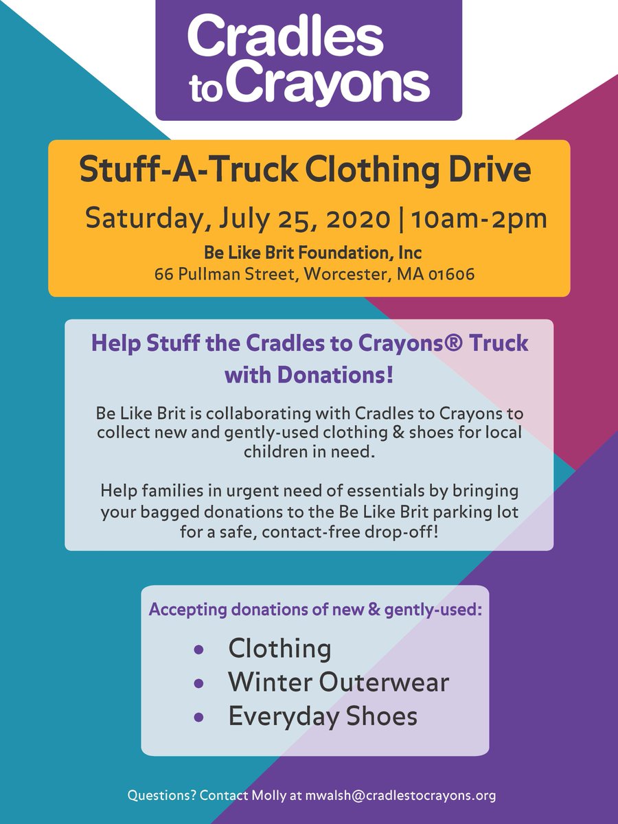 Cradles To Crayons On Twitter Join Us In Fall River Foxboro And Worcester For A Contact Free Stuff A Truck Event C2c Will Be In Fall River And Foxboro On 7 24 And In Worcester On