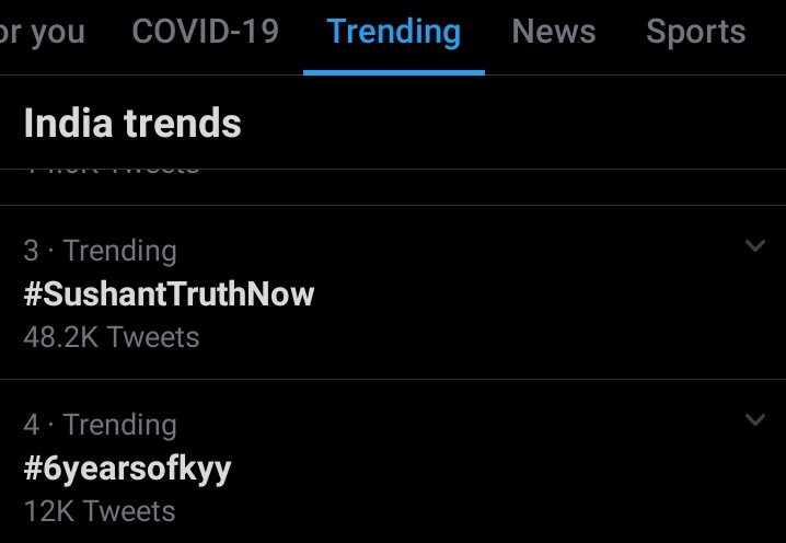 Taniyasingh2001's tweet photo. #itssr fans are unstoppable on trending!!!!!
#JusticeForSushantSinghRajput
@KanganaTeam
@Payal_Rohatgi
@ishkarnBHANDARI
@Swamy39
#WorldSeekingJusticeForSSR
#SushantTruthNow https://t.co/UiZ84y3g4t