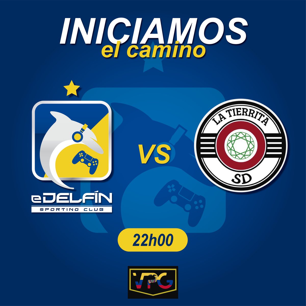 edelfinsc's tweet photo. La preparación, entrega y ahínco de estos días será puesta a prueba. Ahora llego el momento! Nuestro primer encuentro oficial en @VPGEcuador iniciando el ascenso a Primera División.  @DelfinSC #VPG #FIFA20 #CetaceosPro https://t.co/mXnOAdyVQF
