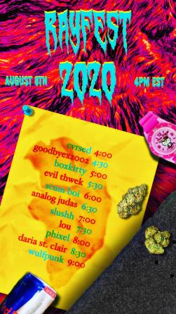 evil_thwek's tweet photo. they fuckin deyeeted slussh, avenge em at rayfest august 8th, come see me and a shit ton of talented peeps' sets #freeslushh #rayfest https://t.co/crnDbs7Kvn