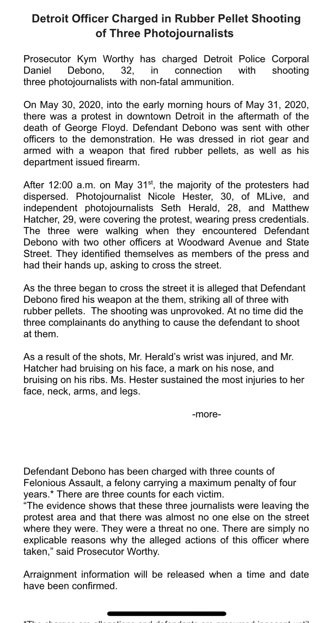 Rudy Harper on Twitter: "#BREAKING: A Detroit police officer has been