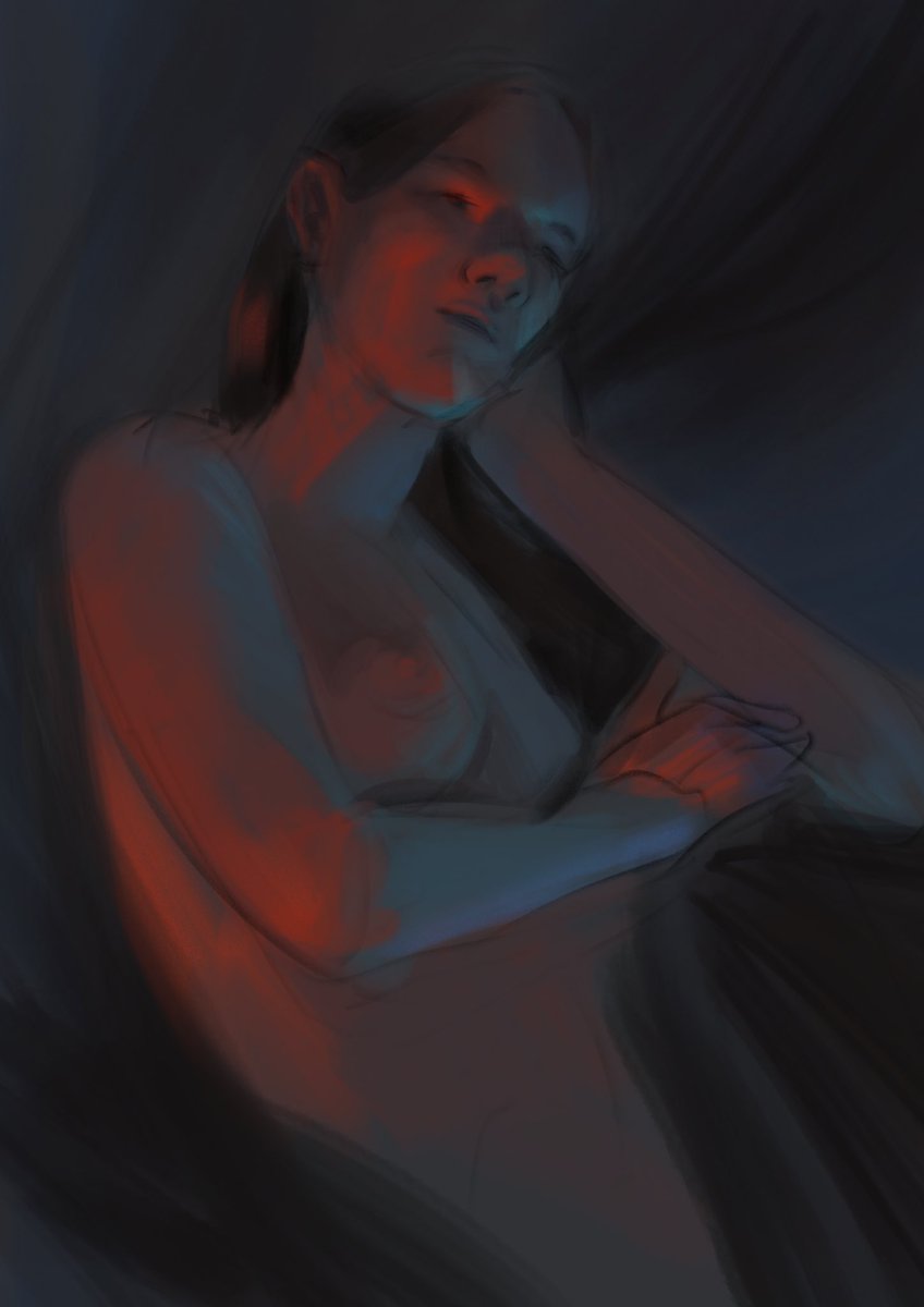 ritterrebe's tweet photo. I had a very fun figure drawing session with interesting lighting yesterday! https://t.co/59lKzu4QNc