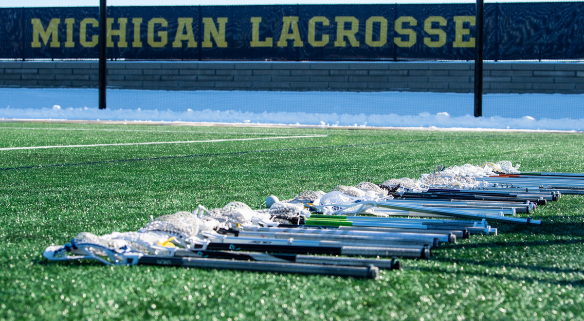UMichLacrosse's tweet photo. Have you ever wanted to learn how to string a lacrosse stick?🥍

Stay dialed this week as we have Miles Bollman walk you through it...

#WearIt | #Scrum20〽 https://t.co/b5zBND9EMl
