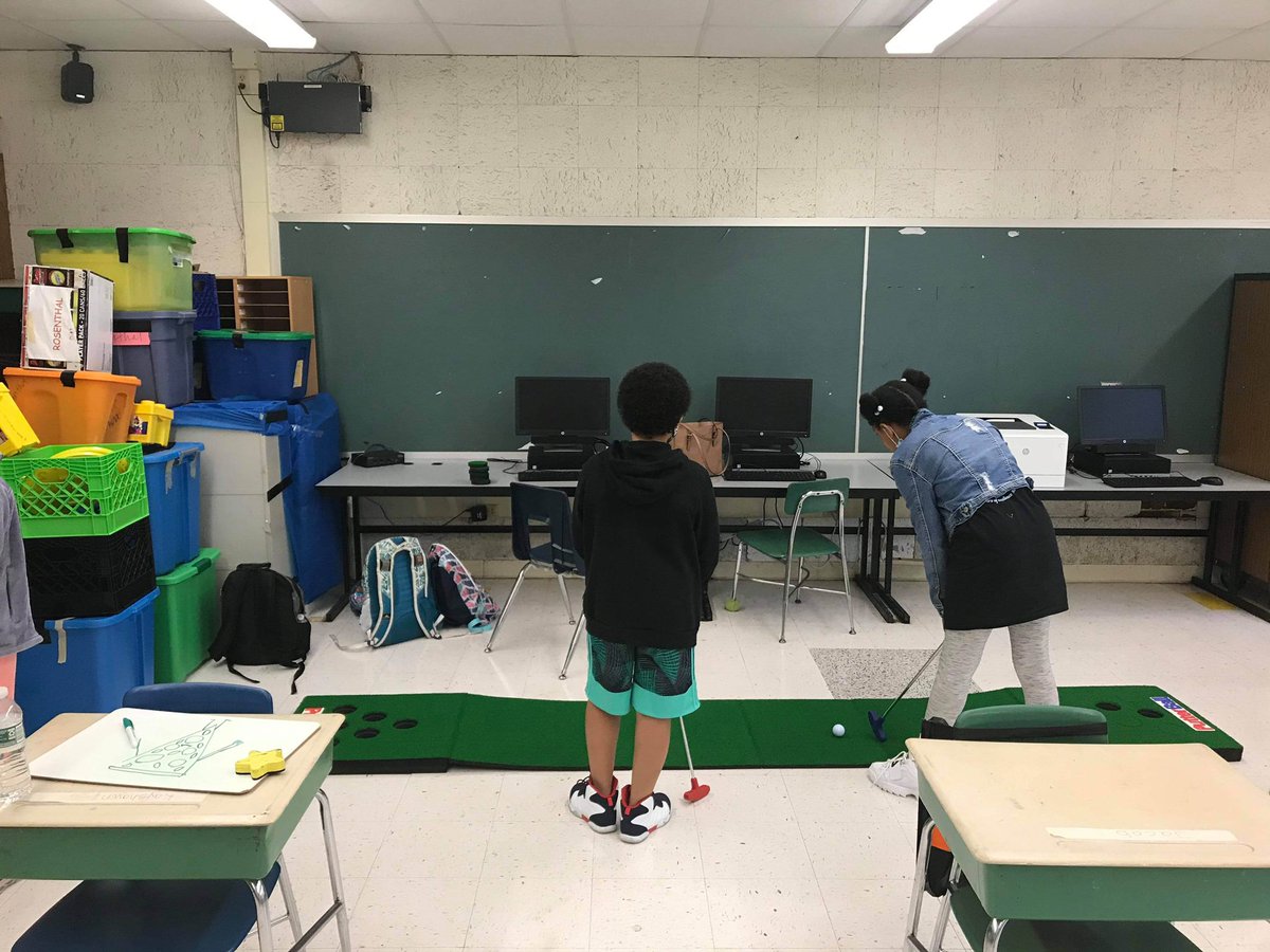 SachemESY's tweet photo. Rainy Friday Fun at ESY! Putt Putt and Flashlight Friday! @SachemSchools https://t.co/FWbNNhg2af