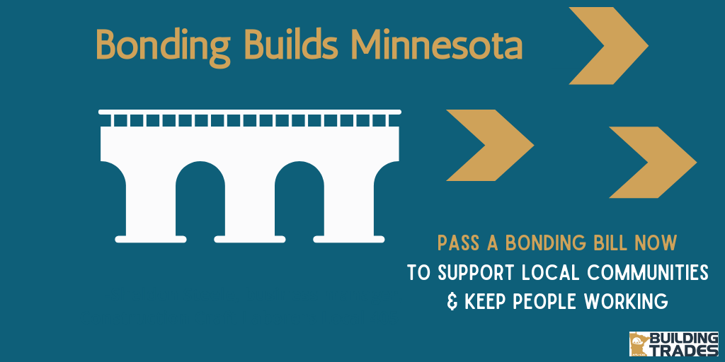 MNBldgTrades's tweet photo. Minnesota needs investment in safe roads and bridges. We need a bonding bill, Minnesota cannot wait! #MNBondingBill2020 #mnleg #mnrecovery #mntrades https://t.co/igHTBQvqd9