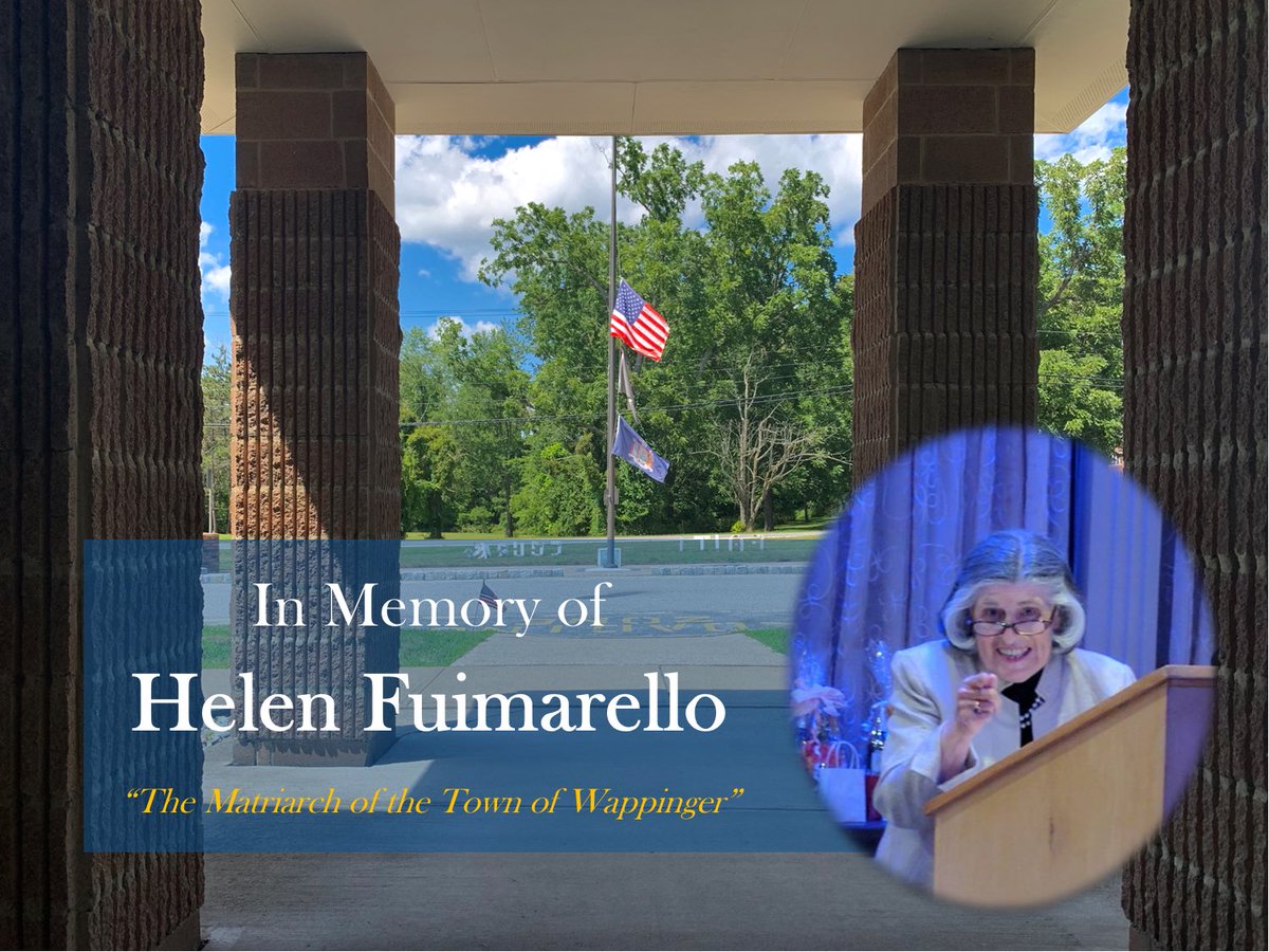 townofwappinger's tweet photo. The Town of Wappinger mourns the loss of former Deputy Town Supervisor Helen Fuimarello. Helen was an inspiration and friend for all. She was a mentor to many on how to be a true public servant. Rest In Peace friend. 🙏🏼❤️😔 https://t.co/GBMXOWoqaa