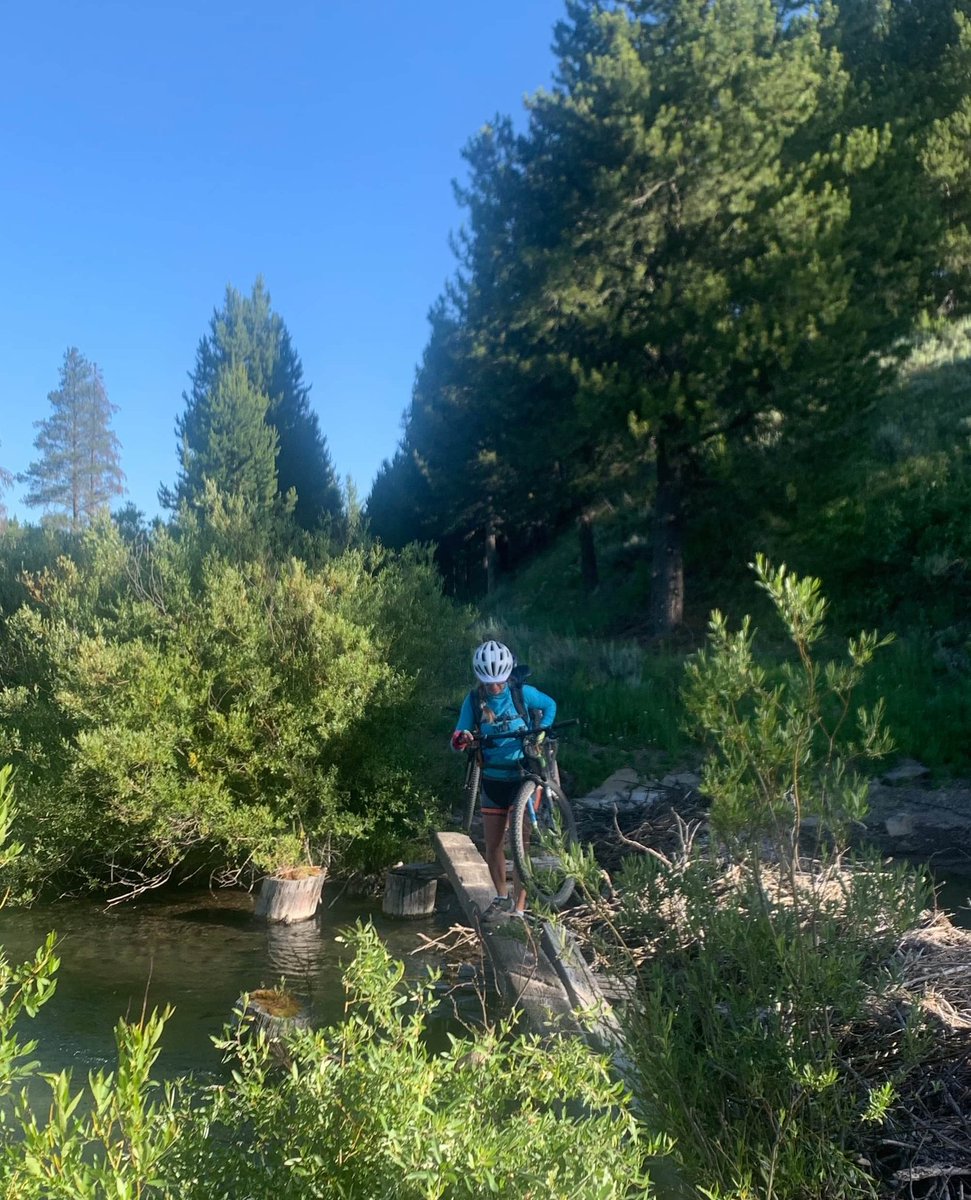 ShortlineTrail's tweet photo. Part of the money raised will go towards the construction of bridges where the trail crosses over the South Fork of the Madison River. Last week, the ladies of @FreeheelWheel took this pic of where the first bridge will be located. Support the trail at https://t.co/MgCPm1Oz7v https://t.co/lLOTliYNbd
