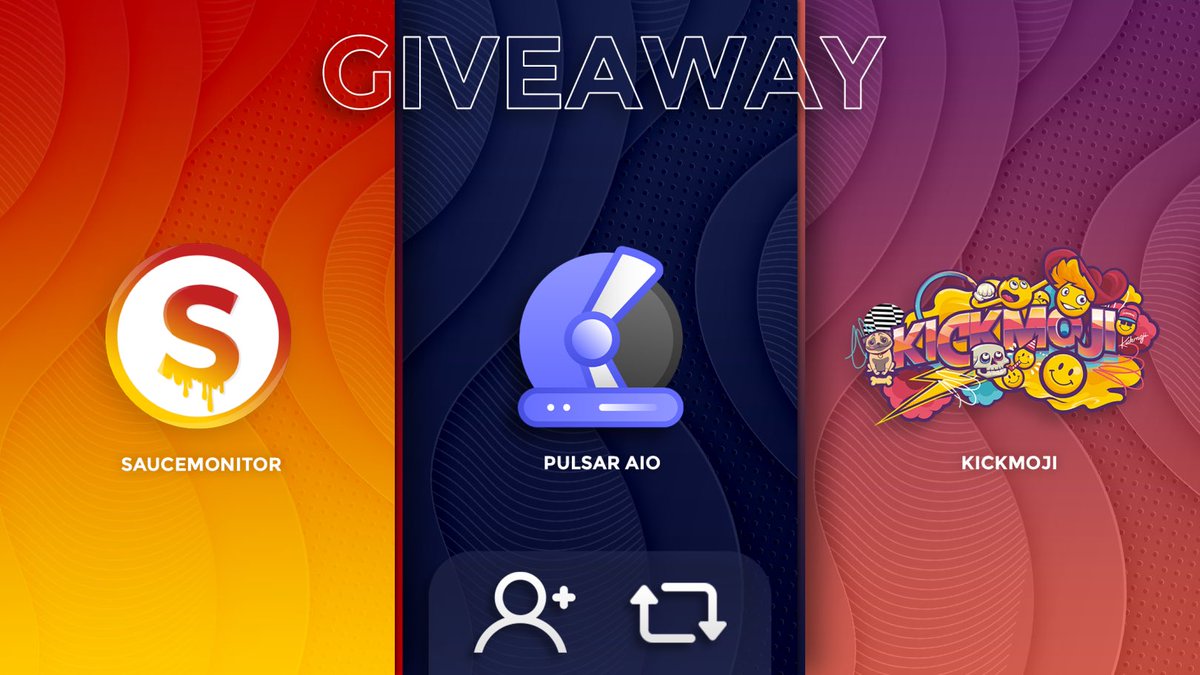 🥰 24H GIVEAWAY 🥰

✅ x1 FREE MONTH <a href="/saucemonitor/">SauceMonitor</a>
✅ x1 FREE RENEWAL KEY <a href="/PulsarAIO/">Pulsar Solutions</a>
✅ x1 FREE RENEWAL KEY <a href="/kickmoji_io/">Kickmoji! 🎉</a>

RULES:
🏃‍♂️Follow <a href="/saucemonitor/">SauceMonitor</a> <a href="/PulsarAIO/">Pulsar Solutions</a> <a href="/kickmoji_io/">Kickmoji! 🎉</a>
❤️Like
🔃Retweet

🍀 3 WINNERS