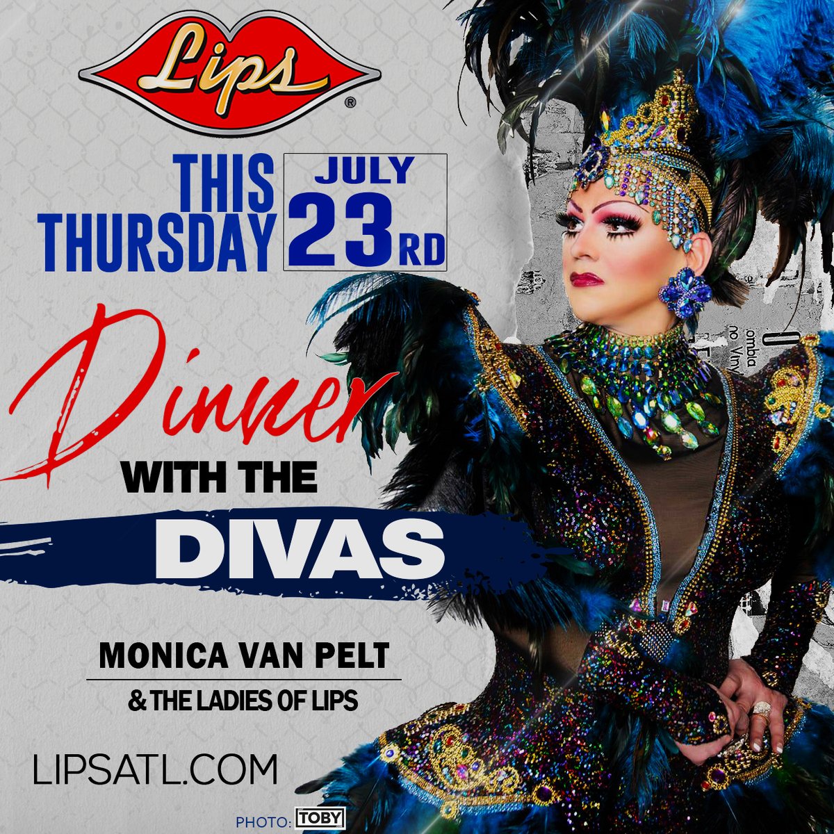 LipsATL's tweet photo. The DIVAS are back on stage.  Join the fabulous Monica VanPelt for Dinner WIth The Divas this THURSDAY!  Call for reservations! https://t.co/vROF7SJIZt