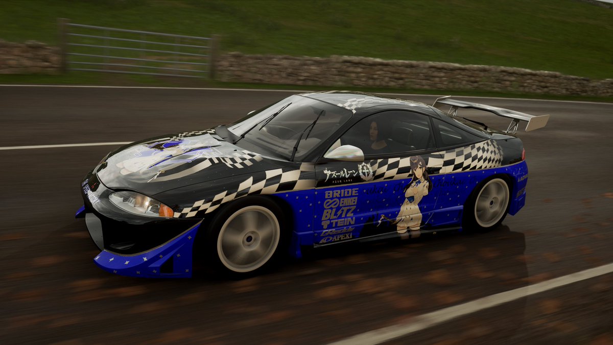 TheSpeedFactor1's tweet photo. The third livery features Choukai and I made it for the Mitsubishi Eclipse. But for some reason I wasn't quite satisfied with the result...
#ForzaHorizon4 #AzurLane #MitsubishiEclipse #Itasha #Choukai https://t.co/rOjVlW9i3G