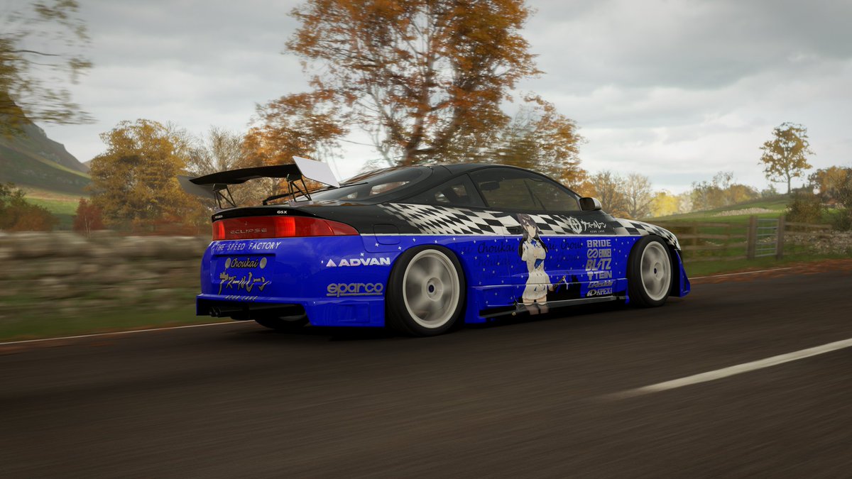 TheSpeedFactor1's tweet photo. The third livery features Choukai and I made it for the Mitsubishi Eclipse. But for some reason I wasn't quite satisfied with the result...
#ForzaHorizon4 #AzurLane #MitsubishiEclipse #Itasha #Choukai https://t.co/rOjVlW9i3G