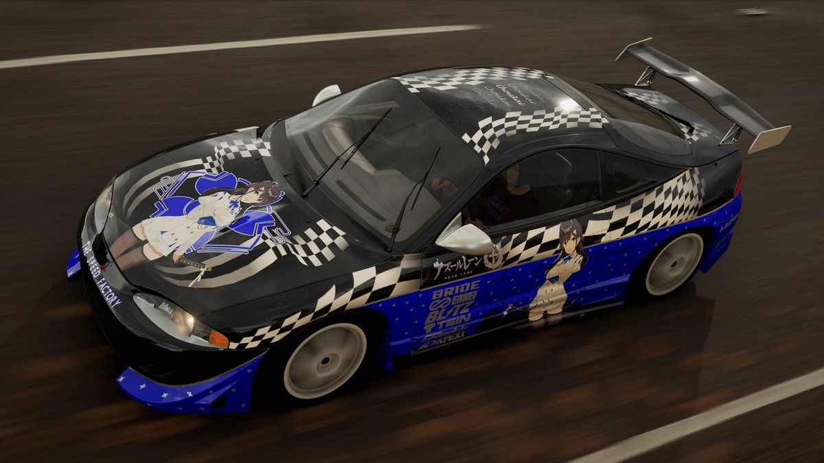 TheSpeedFactor1's tweet photo. The third livery features Choukai and I made it for the Mitsubishi Eclipse. But for some reason I wasn't quite satisfied with the result...
#ForzaHorizon4 #AzurLane #MitsubishiEclipse #Itasha #Choukai https://t.co/rOjVlW9i3G