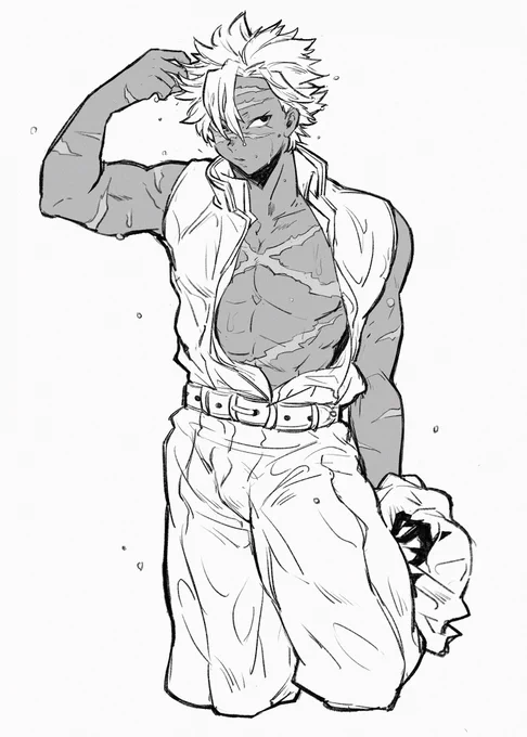 水も滴るいい実弥って脳内で唱えながら描いた。 