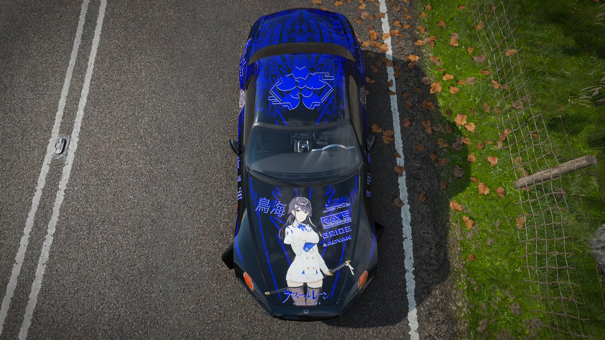 TheSpeedFactor1's tweet photo. ... that's why I started from scratch and came up with this Honda S2000 design which I like a lot more.
#ForzaHorizon4 #AzurLane #HondaS2000 #Itasha #Choukai https://t.co/HIydTdqjZq