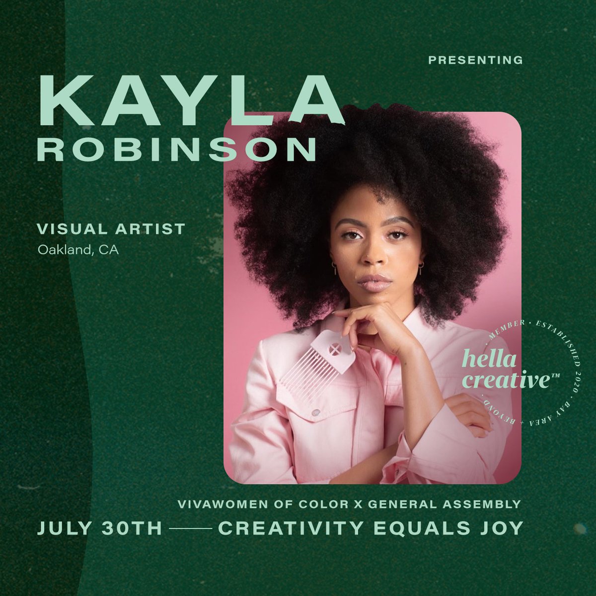 wehellacreative's tweet photo. (1/3) Boss Lady No. 3: @kaylorray has arguably become @wehellacreative’s resident muse — her versatility as an artist &amp; poignant view of the world commands an unprecedented level of respect &amp; dignity. She is truly a force, all by herself, for herself.
#hellacreative #hellajoy https://t.co/1F0GxRgMOS