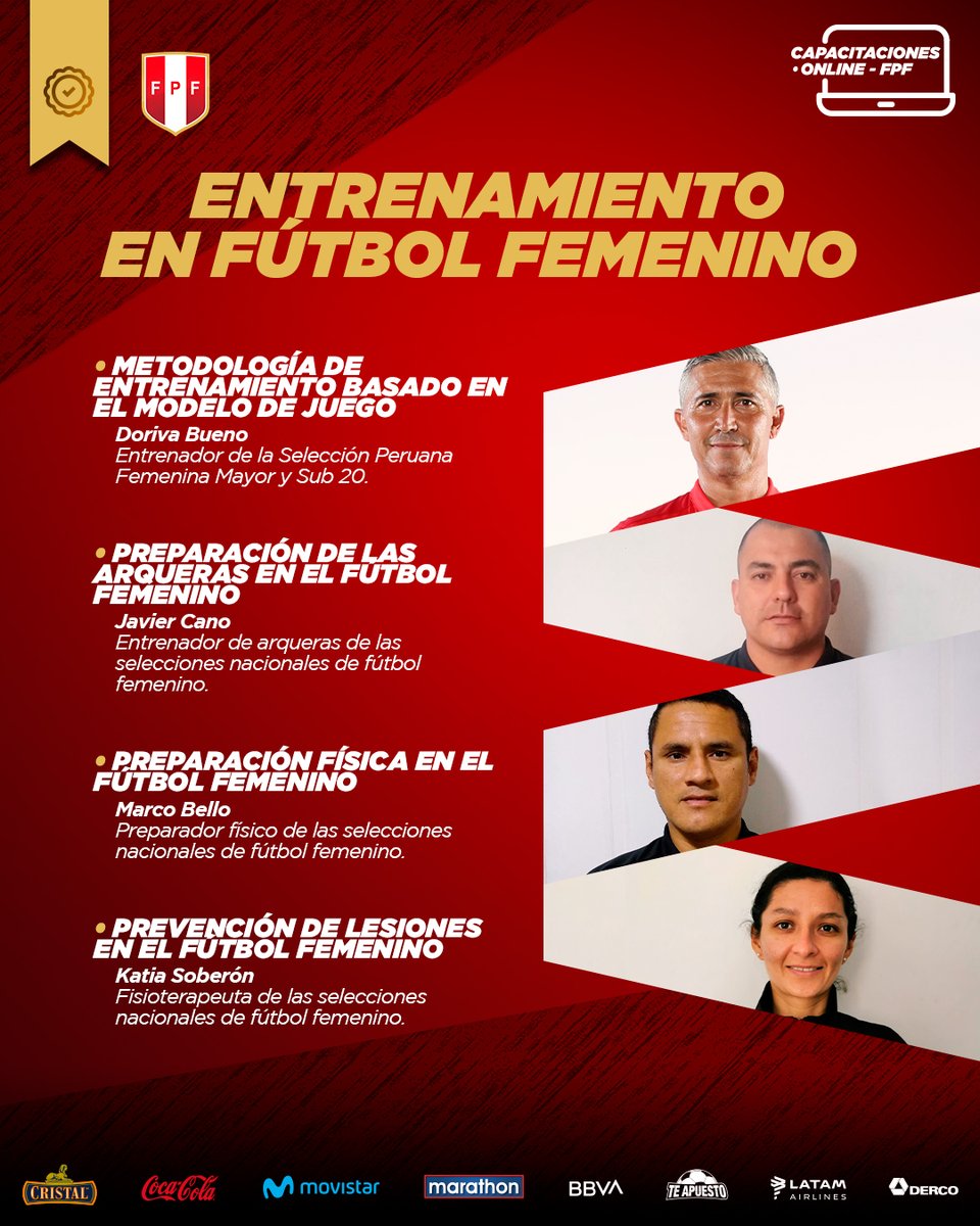 TuFPF's tweet photo. ¡El aprendizaje continúa! 👨🏻‍💻

Inscríbete en los cursos de entrenamiento en fútbol femenino de la #CAPACITACIÓNONLINEFPF y aumenta tus conocimientos en esta disciplina junto a los equipos de trabajo de nuestras selecciones nacionales. Inscríbete aquí ▶️https://t.co/kuiwmKmbEd https://t.co/GYYU5358Le
