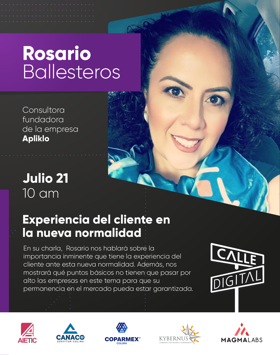 apliklo's tweet photo. #webinargratuito #apliklo
¿Cómo viven tus clientes hoy el contacto con tu negocio? Mañana 21 julio 10 am charla en linea en FB live en Calle Digital, o zoom. Rosario Ballesteros nos hablará sobre la #ExperienciaDelClienteEnLaNuevaNormalidad.  Entra aqui https://t.co/EDohPGBG0a https://t.co/1jZLTAbwtP