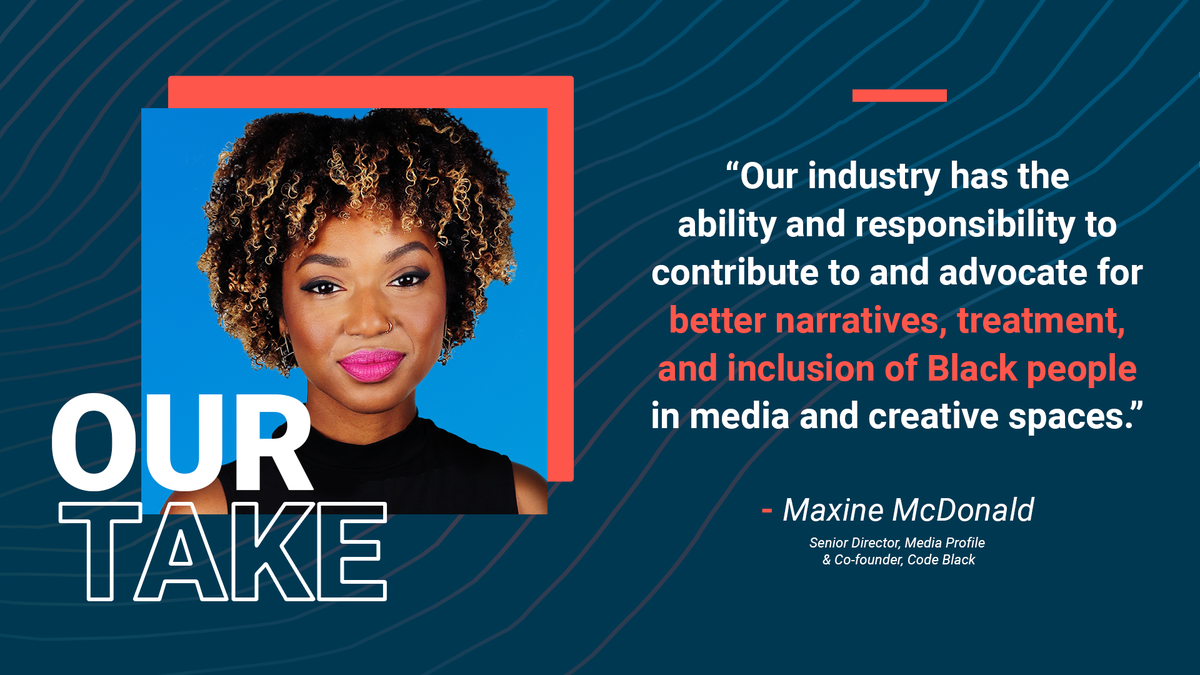 MediaProfile's tweet photo. Co-founder of @codeblackcn, @MaxineLorna, shares 12 actions that can be taken today to fight anti-black racism and systemic barriers in our industry and beyond. Get the details on our blog: https://t.co/QPLEKndhZW #ourtake #mondaythoughts https://t.co/d0jSh9lQlU