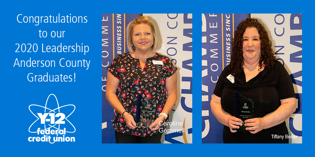 y12fcu's tweet photo. Congratulations to Caroline and Tiffany for their Leadership Anderson County graduation!  #supportlocalbusiness #supportyourchamber #ACChamber https://t.co/BLCGbSa9lY