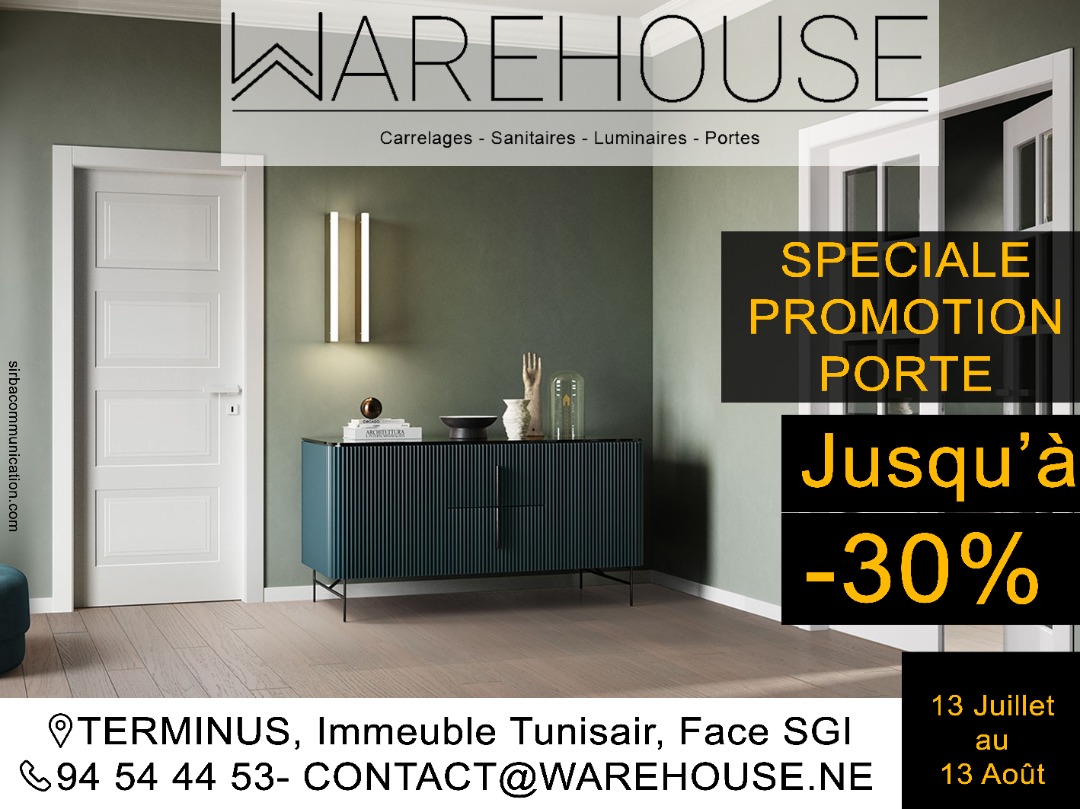 WarehouseNiger's tweet photo. Du nouveau pour vous à Niamey, Warehouse votre nouvelle boutique de vente de matériaux de construction, carrelage, sanitaire, luminaire et portes...
Nous sommes en promo du 13 juillet au 13 Août, profitez de jusqu'à 30% de réduction sur beaucoup d'articles https://t.co/fRMvOlUP5U
