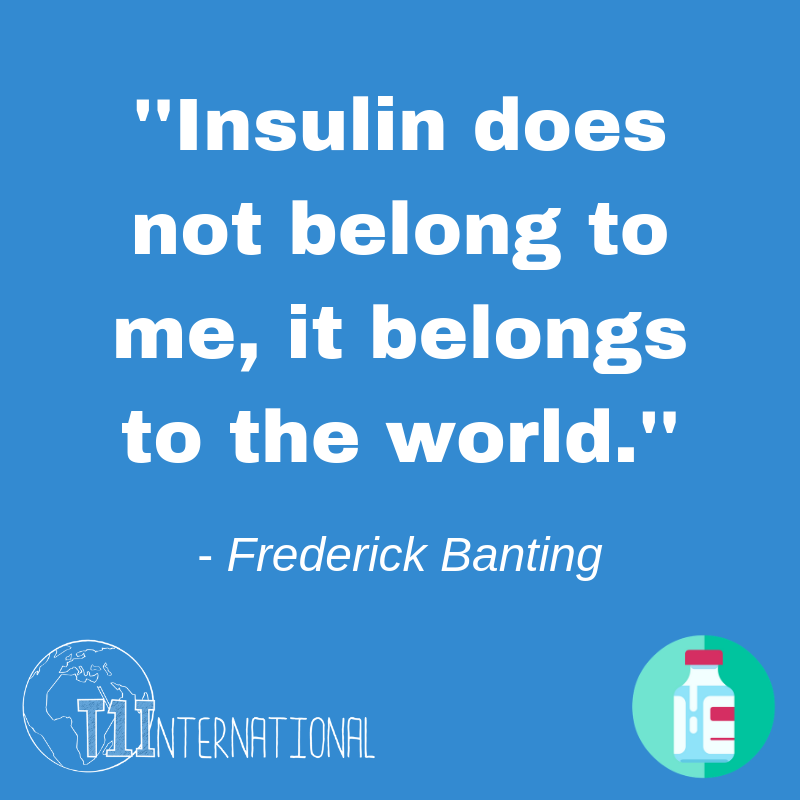t1international's tweet photo. Back in 1923 Frederick Banting and John Macleod discovered insulin. They and the other creators sold the patent for $1 each. Where are we now? #insulin4all #diabetesadvocacy #t1d #type1diabetes #typeonediabetes https://t.co/T8Sp1msBjJ
