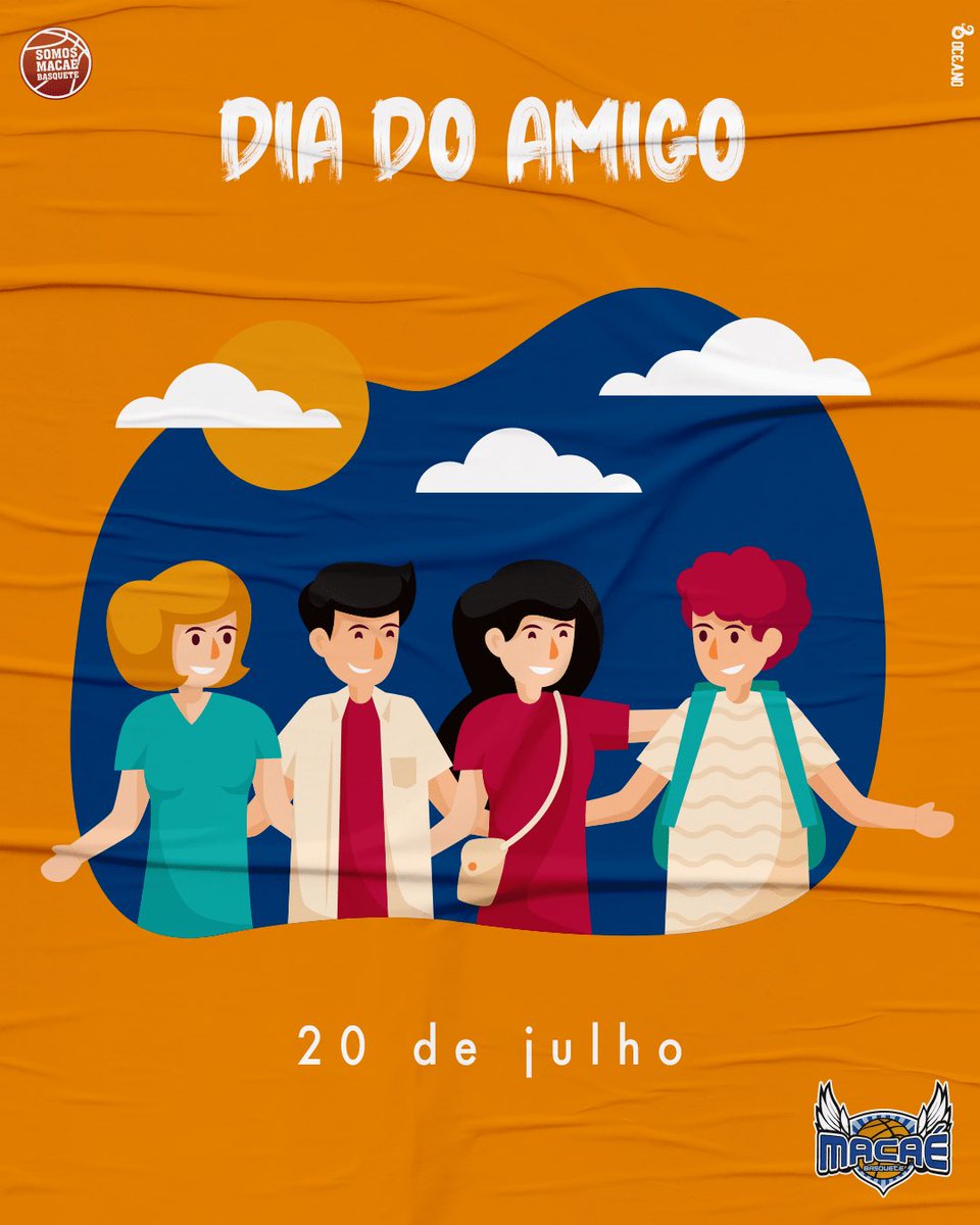 BasqueteMacae's tweet photo. Feliz dia para aquele que fecha contigo, que é o seu mano, brother ou parça! 

#MacaeBasquete 
#DiaDoAmigo https://t.co/HejpFpazrw