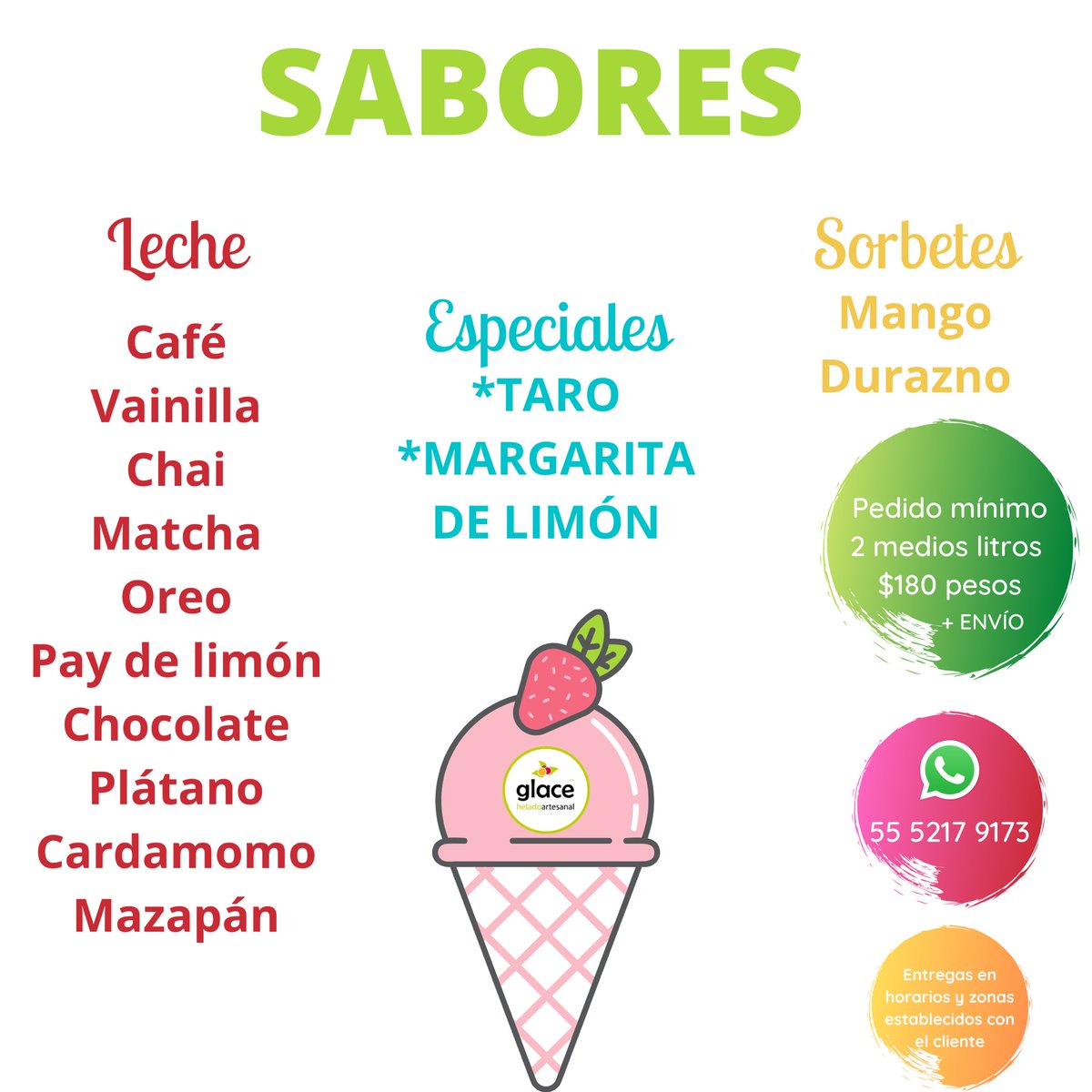 GlaceHelado's tweet photo. ¡Arranca la semana con alguno o algunos de los sabores que tenemos para ti! 

Además, no querrás perderte nuestros especiales: taro y margarita de limón. 

Pide directamente en este link:

https://t.co/fcmkMALqt3 https://t.co/MSsnMalQbs