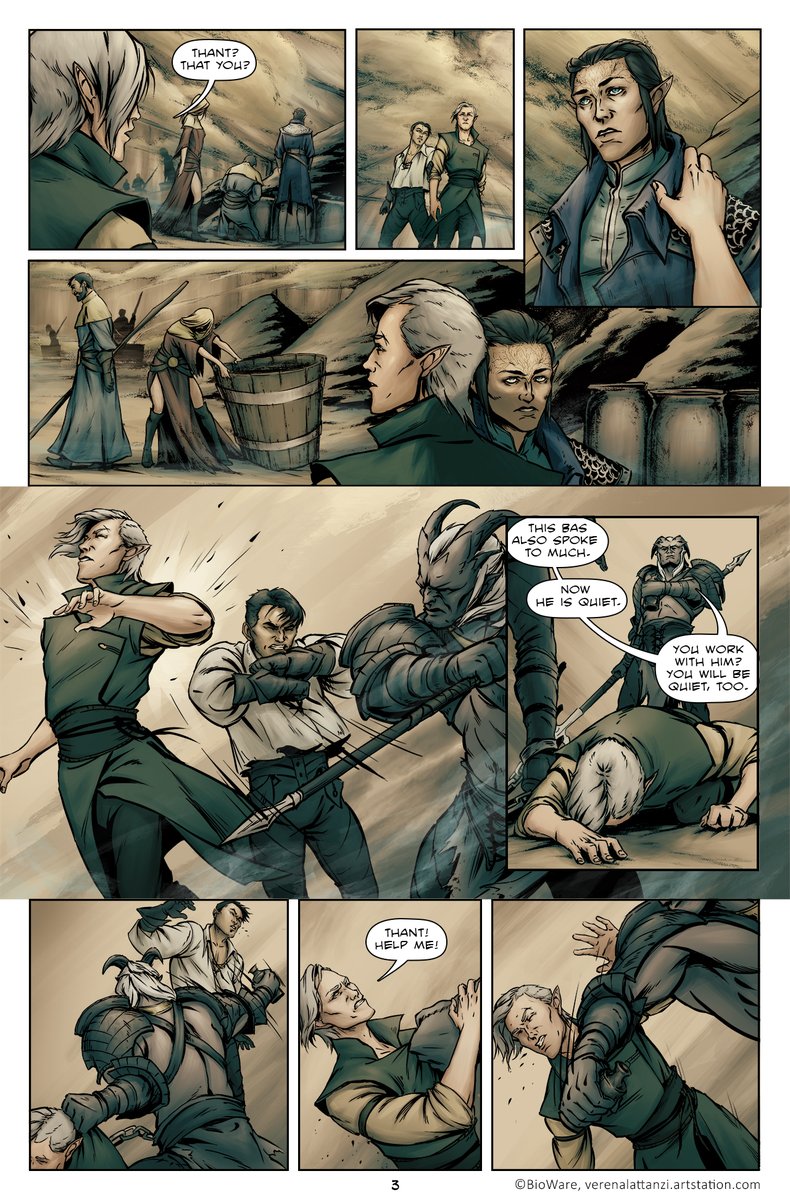 VerenaLattanzi's tweet photo. Page 3/5 done. 👏SPOILER ALERT👏, if you are planning to read the book #TevinterNights. This is non-commercial fan-project, based on the short story #ThreeTreesToMidnight, written by @PatrickWeekes.
#dragonage #dragonagefanart #biowarefanart #comicart #fantasycomic #fantasyart https://t.co/pl2tBBIPEK
